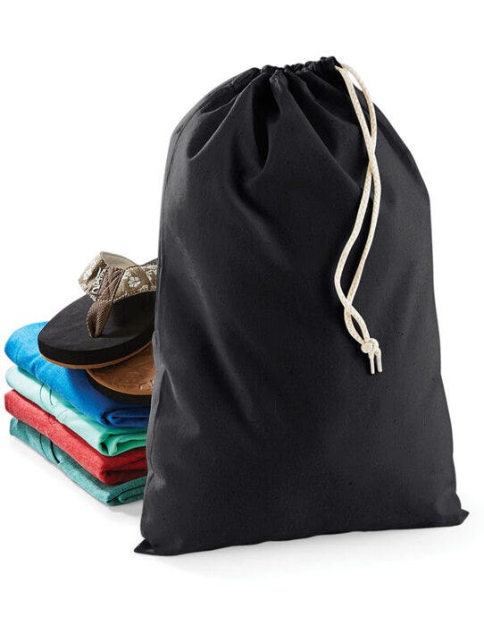Westford Mill W115 Cotton Stuff Bag - Black