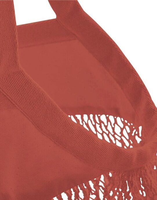 Westford Mill W150 Organic Mesh Grocery Bag - Orange Rust
