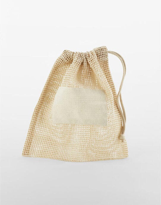 Westford Mill W155 Organic Cotton Mesh Sacks - Natural
