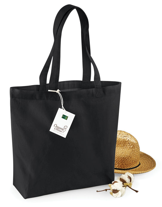Westford Mill W180 Organic Cotton Shopper - Black