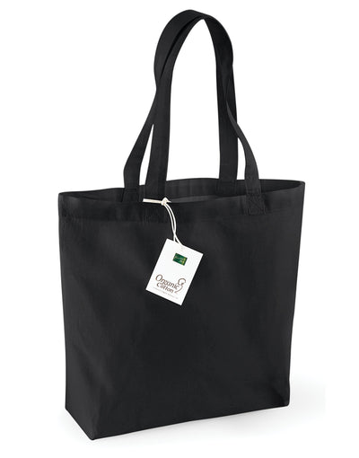 Westford Mill W180 Organic Cotton Shopper - Black