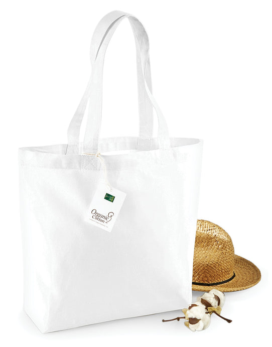 Westford Mill W180 Organic Cotton Shopper - White