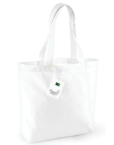 Westford Mill W180 Organic Cotton Shopper - White
