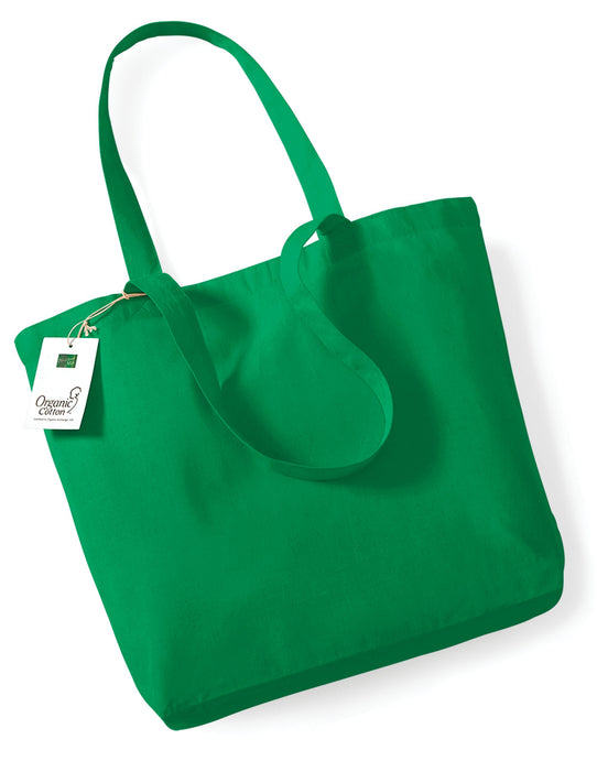 Westford Mill W180 Organic Cotton Shopper - Kelly Green
