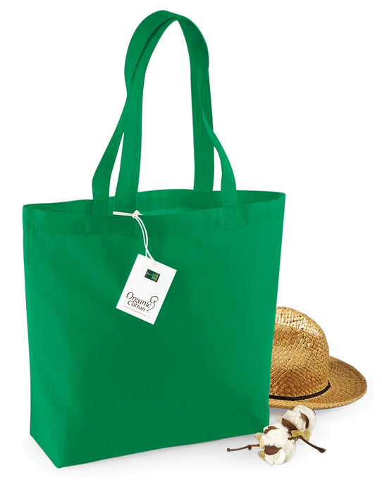 Westford Mill W180 Organic Cotton Shopper - Kelly Green