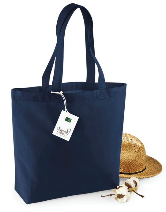 Westford Mill W180 Organic Cotton Shopper - Navy