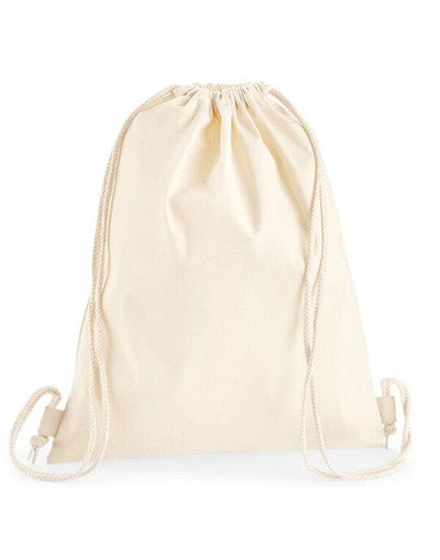 Westford Mill W210 Premium Cotton Gymsac - Natural