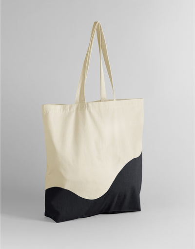 Westford Mill W235 Wave Print Maxi Tote - Natural/Black