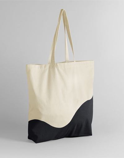 Westford Mill W235 Wave Print Maxi Tote - Natural/Black