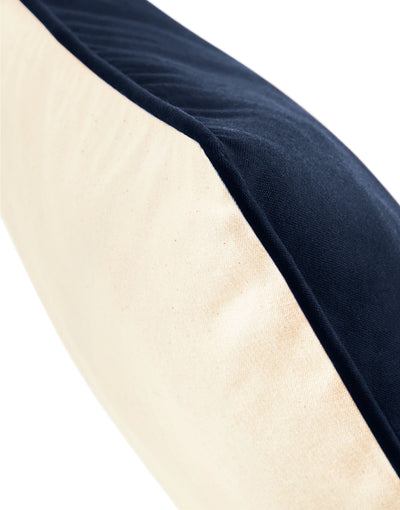 Westford Mill W355 Cotton Cushion Cover - Natural/French Navy