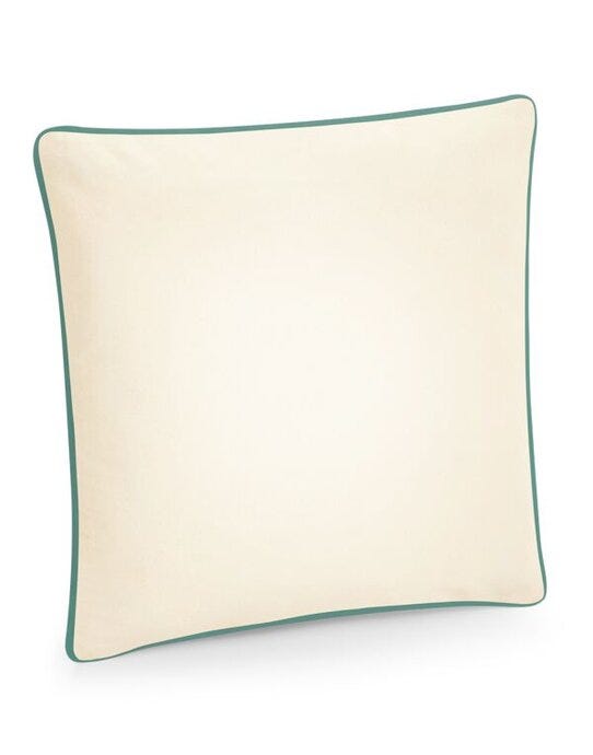 Westford Mill W355 Cotton Cushion Cover - Natural/ Sage Green