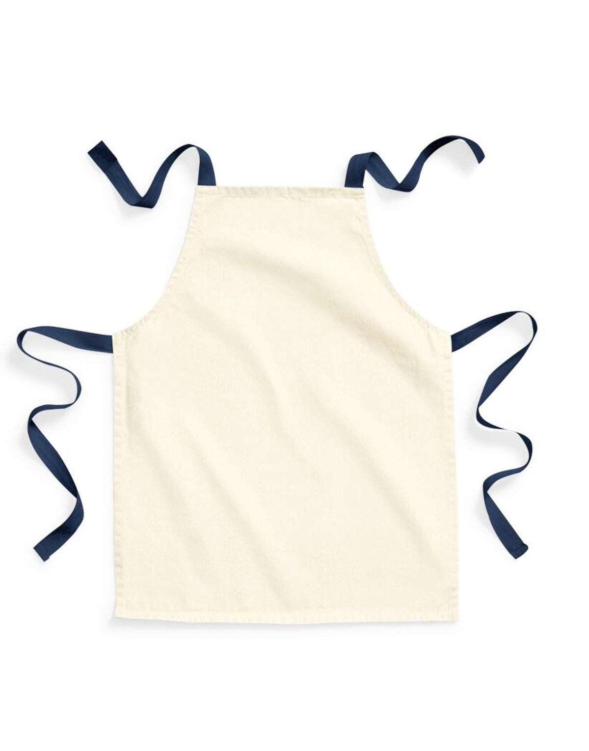 Westford Mill W362 Cotton Junior Apron - Natural/French Navy