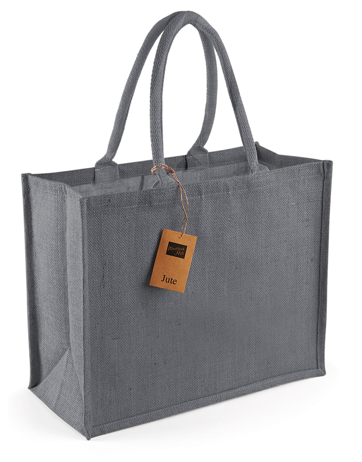 Westford Mill W407 Jute Classic Shopper - Graphite Grey/Graphite Grey