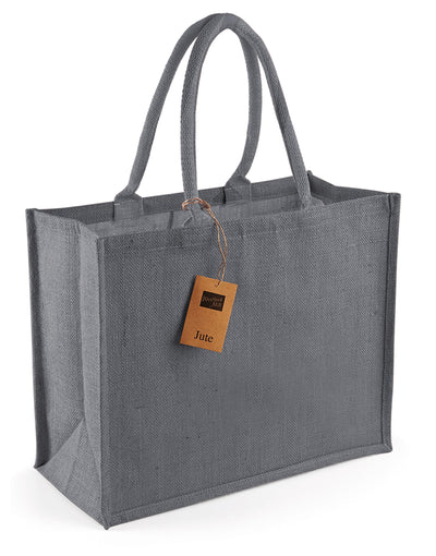 Westford Mill W407 Jute Classic Shopper - Graphite Grey/Graphite Grey