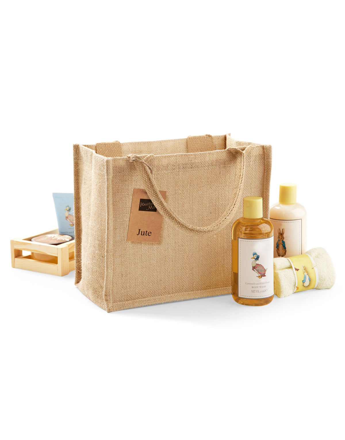 Westford Mill W412 Jute Mini Gift Bag - Natural