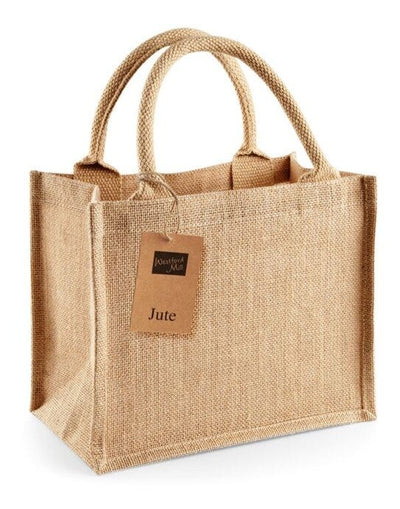 Westford Mill W412 Jute Mini Gift Bag - Natural