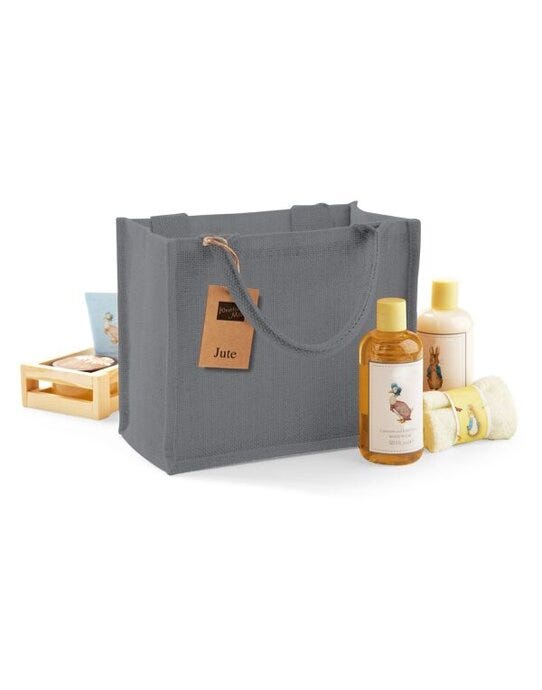 Westford Mill W412 Jute Mini Gift Bag - Graphite Grey/Graphite Grey