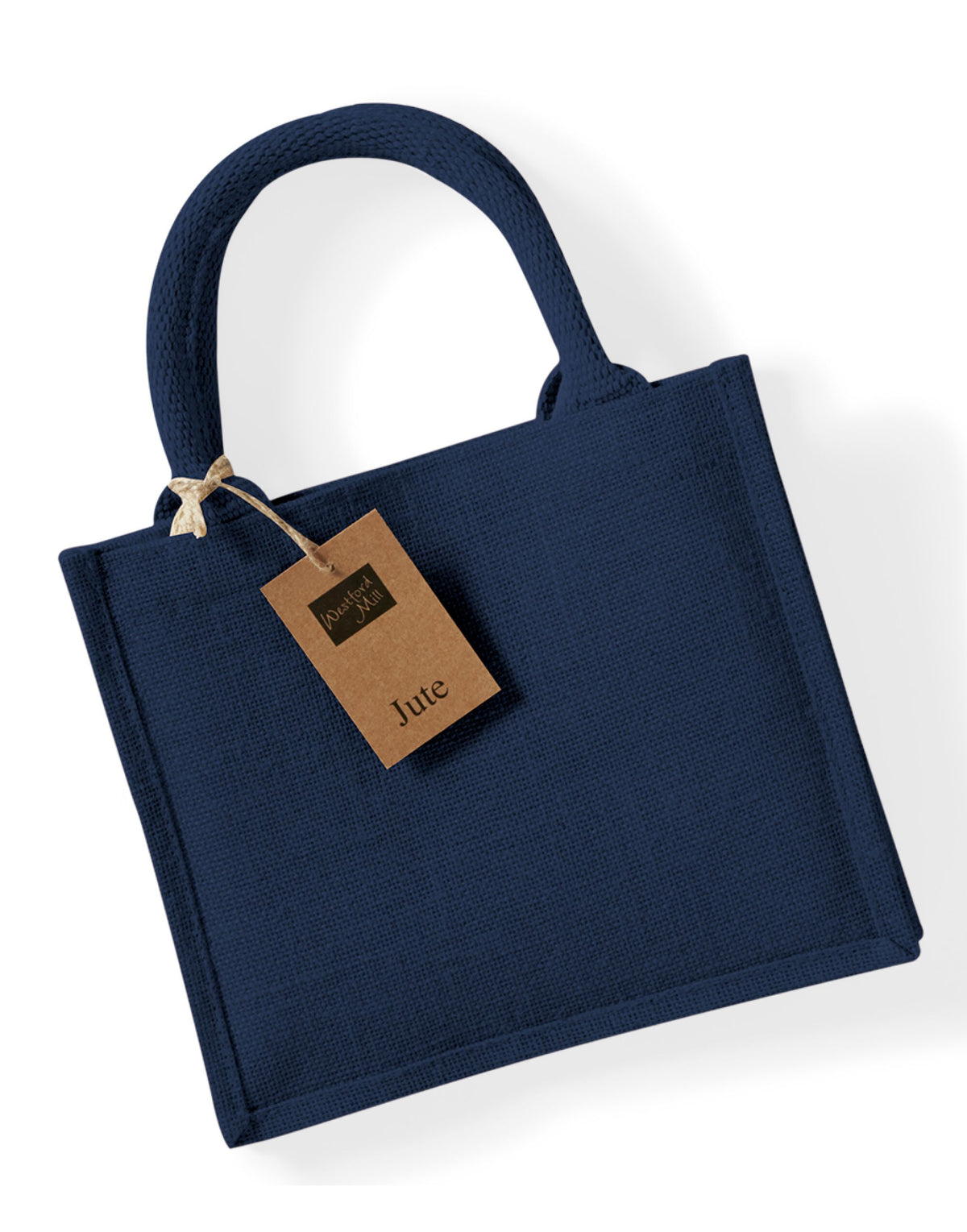 Westford Mill W412 Jute Mini Gift Bag - Navy/Navy