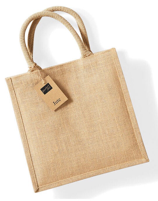 Westford Mill W413 Jute Midi Tote - Natural