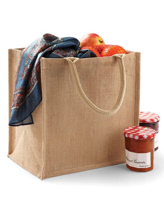 Westford Mill W413 Jute Midi Tote - Natural