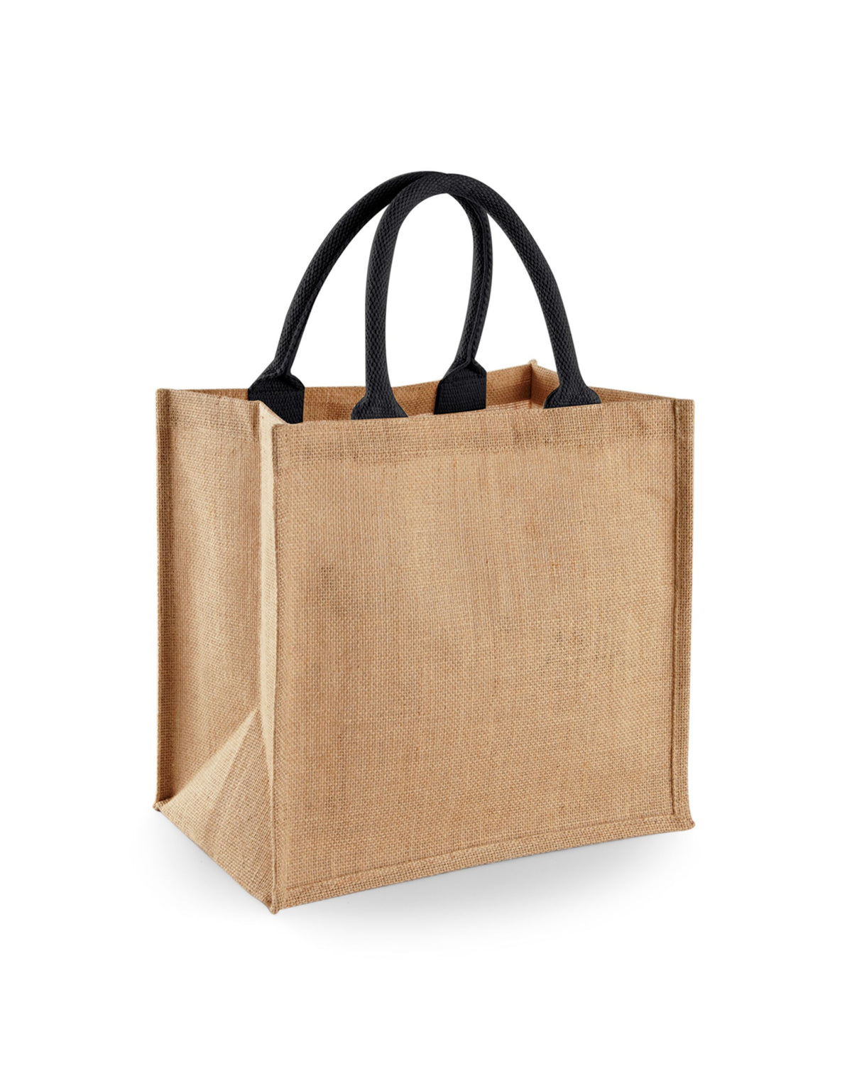 Westford Mill W413 Jute Midi Tote - Natural/Black