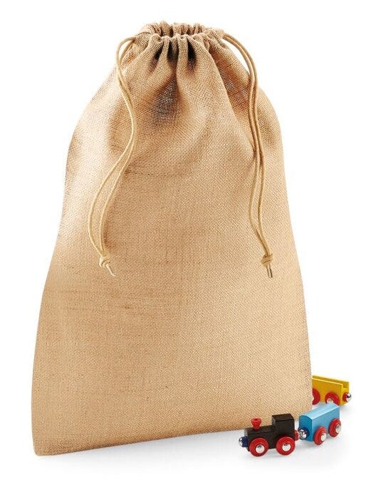 Westford Mill W415 Jute Stuff Bag - Natural