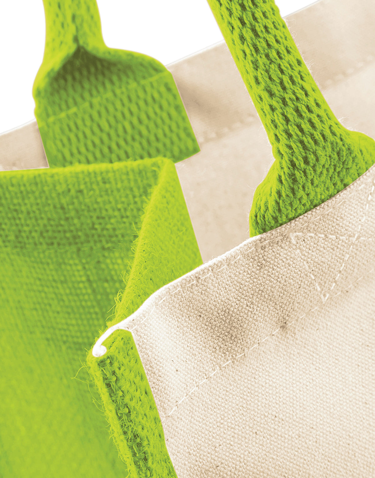 Westford Mill W421 Printers Midi Jute Bag - Apple Green