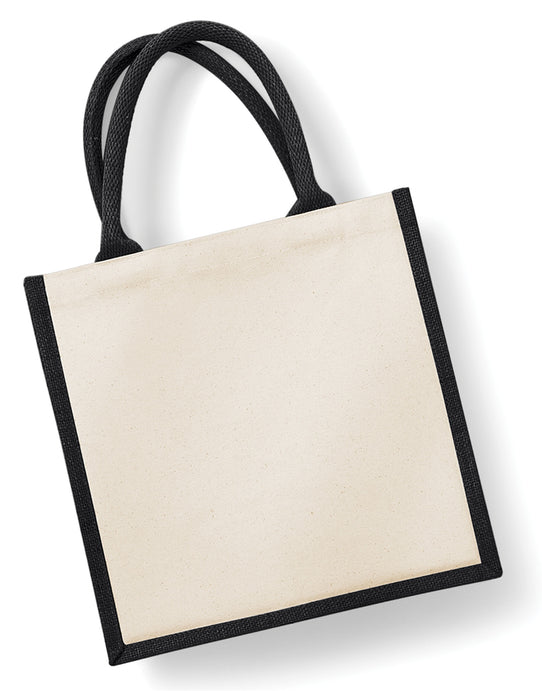 Westford Mill W421 Printers Midi Jute Bag - Black