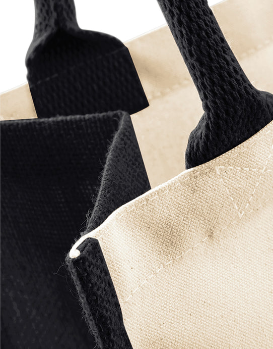 Westford Mill W421 Printers Midi Jute Bag - Black