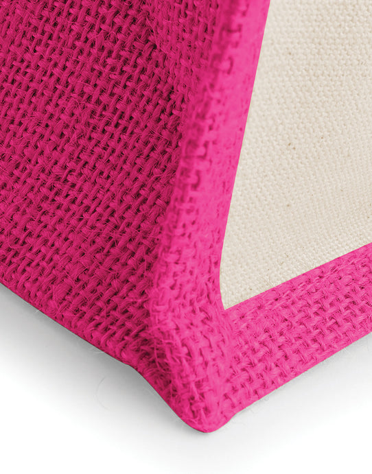 Westford Mill W421 Printers Midi Jute Bag - Fuchsia