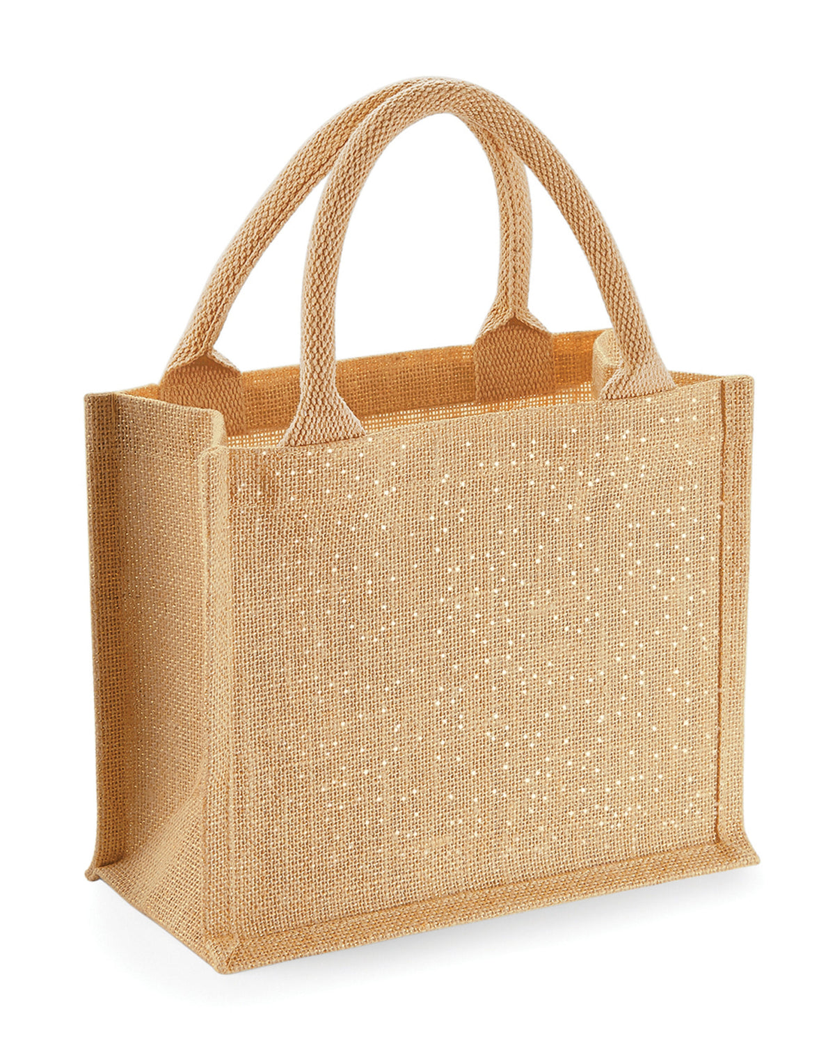 Westford Mill W431 Shimmer Jute Mini Gift Bag - Natural Gold