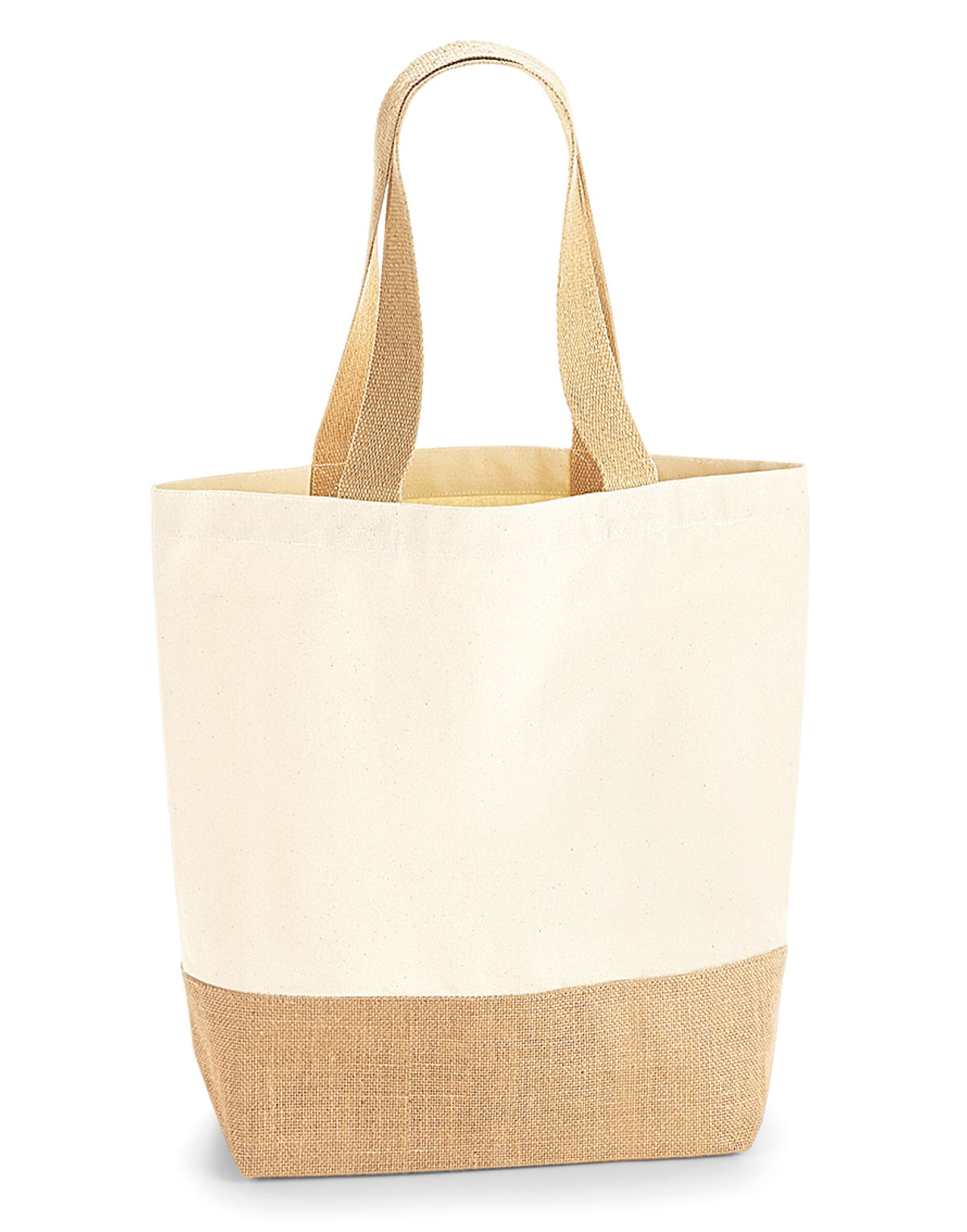 Westford Mill W450 Jute Base Canvas Shopper - Natural