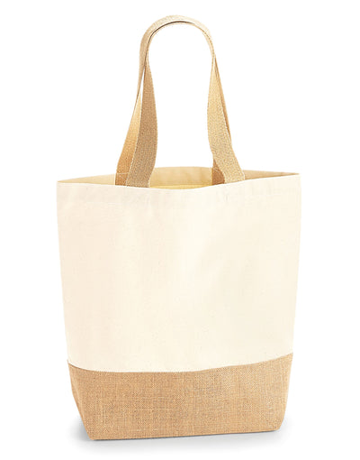 Westford Mill W450 Jute Base Canvas Shopper - Natural