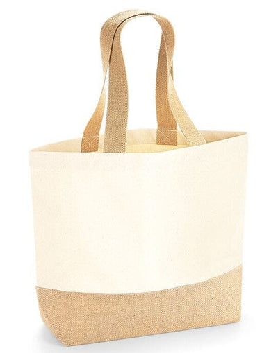 Westford Mill W451 Jute Base Canvas Tote - Natural