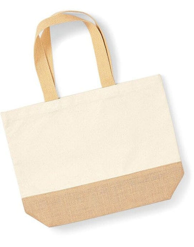 Westford Mill W451 Jute Base Canvas Tote - Natural
