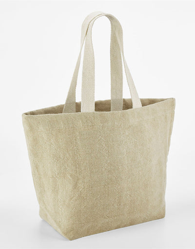 Westford Mill W466 Soft Washed Jute Beach Bag - Natural