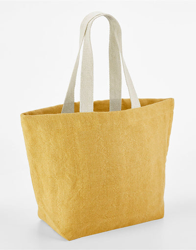 Westford Mill W466 Soft Washed Jute Beach Bag - Saffron