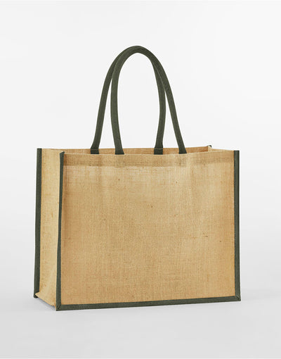 Westford Mill W470 Starched Jute Classic Shop - Natural/Olive Green