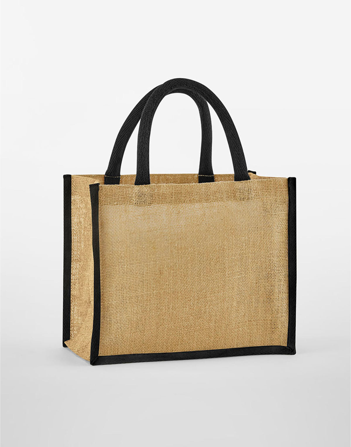 Westford Mill W473 Starched Jute Midi Tote - Natural/Black