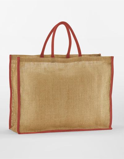 Westford Mill W475 Starch Jute Market Shopper - Natural/Orange Rust