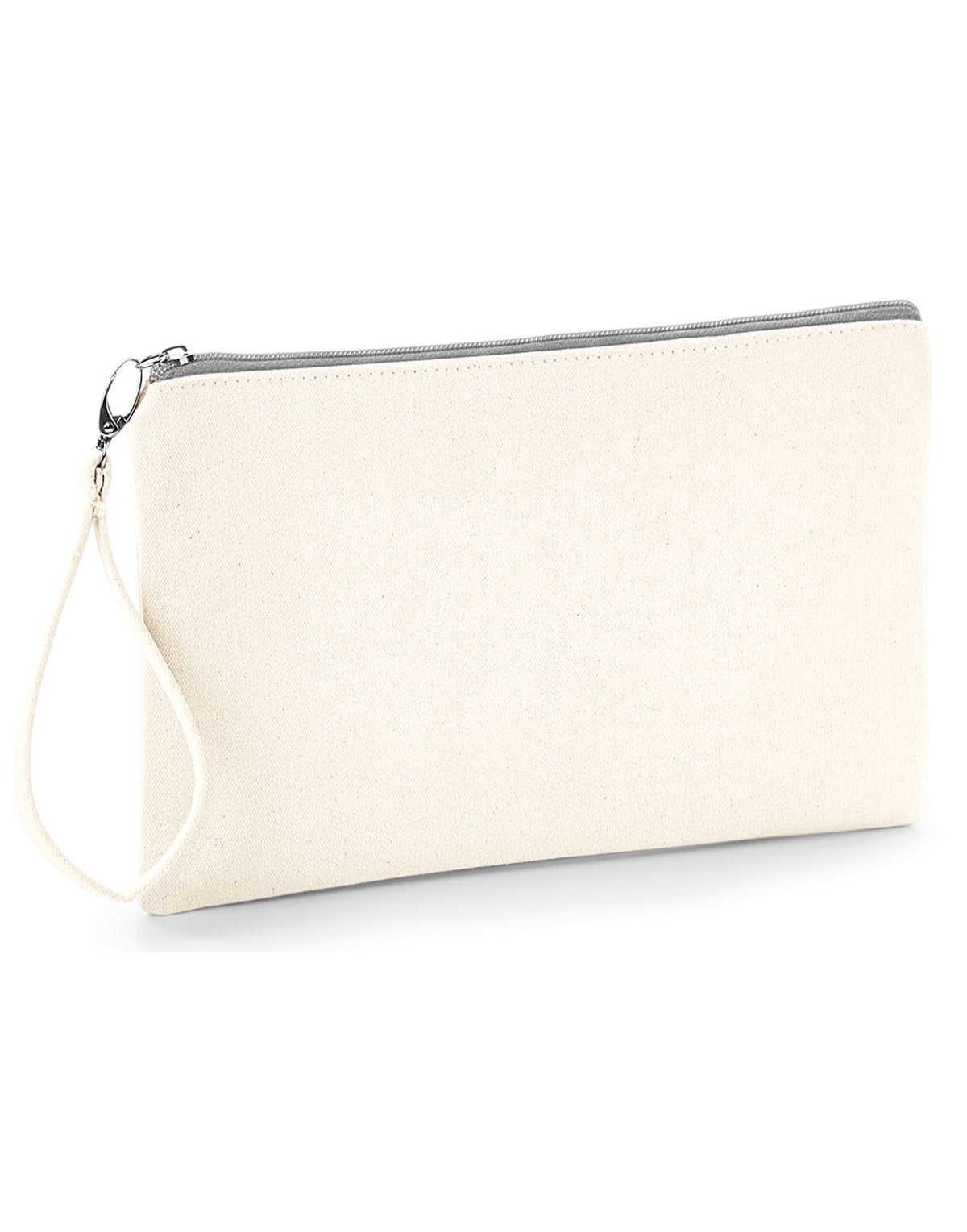 Westford Mill W520 Canvas Wristlet Pouch - Natural/ Light Grey
