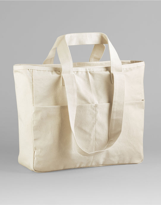 Westford Mill W604 Cargo Pocket Tote - Natural