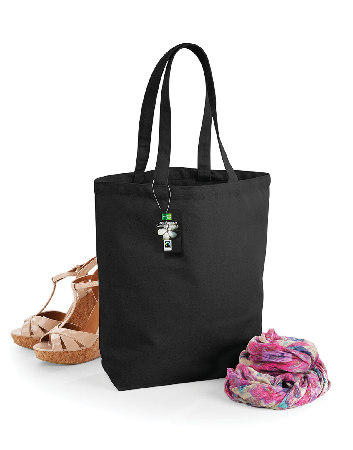 Westford Mill W671 Fair Trade Camden Shopper - Black