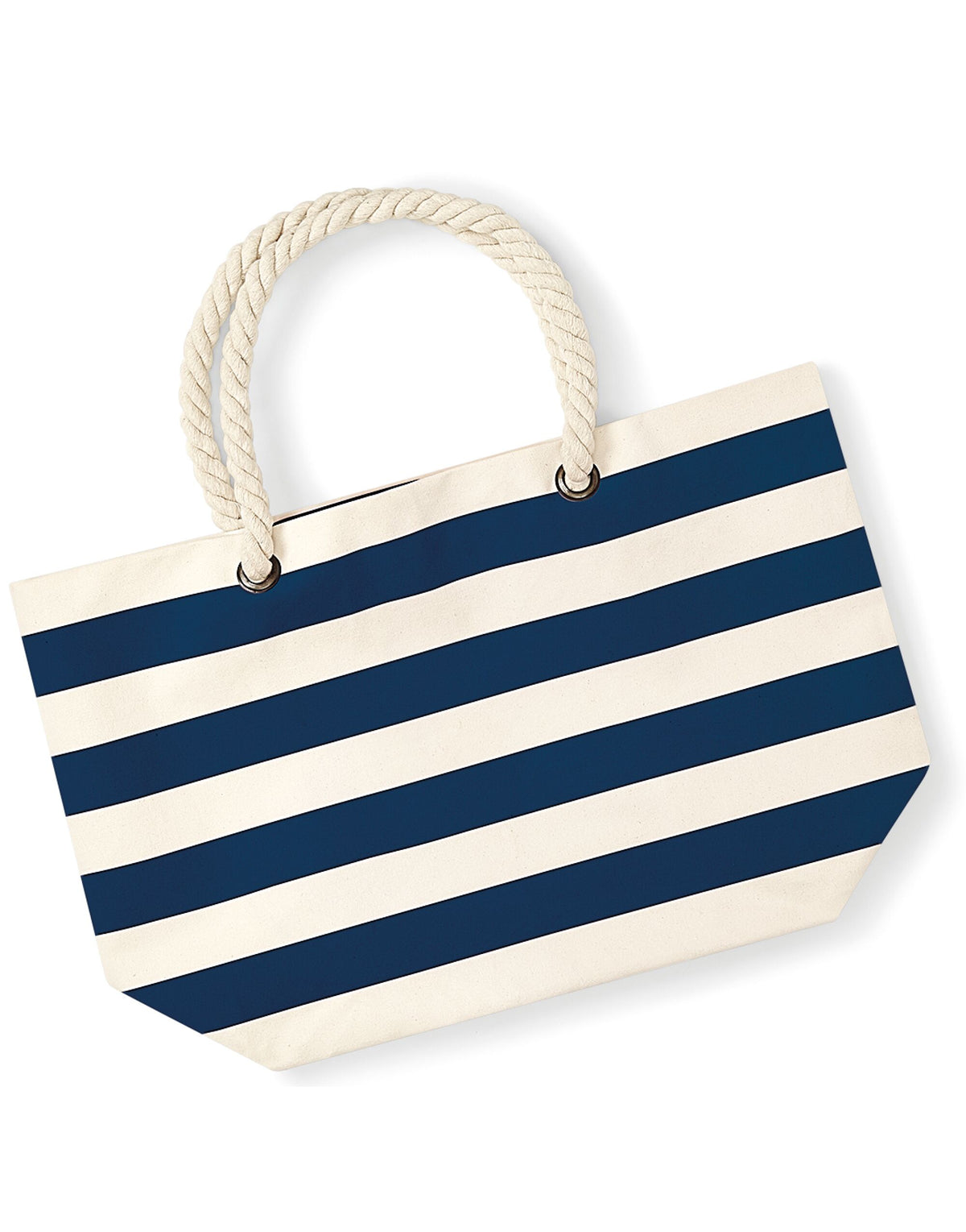 Westford Mill W680 Nautical Beach Bag - Natural/Navy