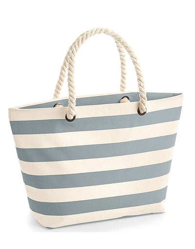 Westford Mill W680 Nautical Beach Bag - Natural/ Grey