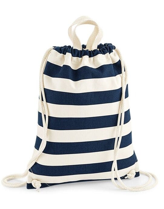 Westford Mill W686 Nautical Gymsac - Natural/Navy