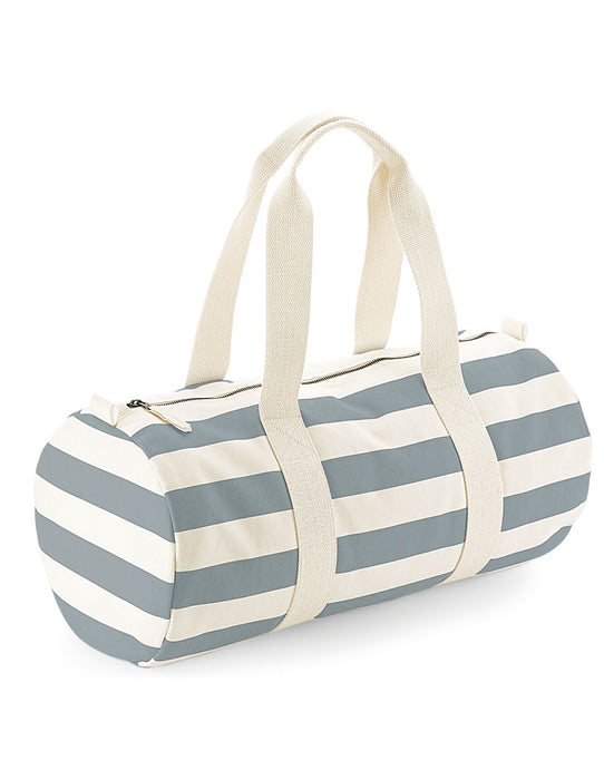 Westford Mill W688 Nautical Barrel Bag - Natural/ Grey