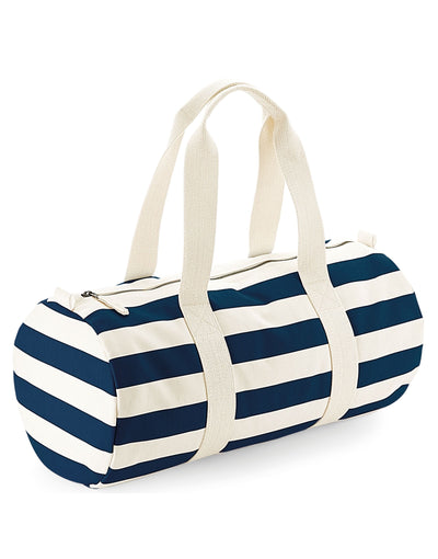 Westford Mill W688 Nautical Barrel Bag - Natural/Navy