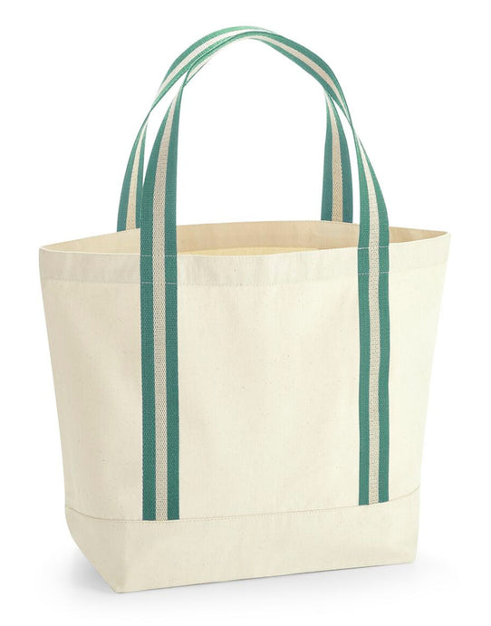 Westford Mill W690 Organic Boat Bag - Natural/Sage Green