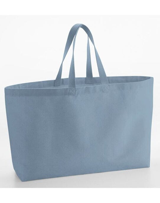 Westford Mill W696 Oversized Canvas Tote Bag - Dusty Blue